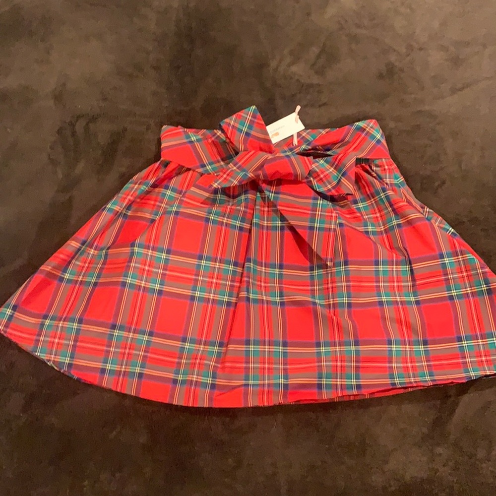 Vineyard Vines NEW 6 Red Jolly Tartan Plaid Taffeta Holiday Skirt MSRP $128
